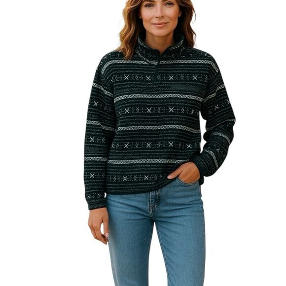 Jachs Women's Cabin Collection Cozy Mock Neck Fleece Pullover Size Large - Picture 10 of 10